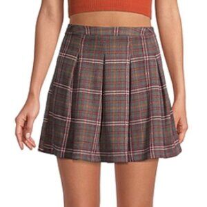 Arizona Womens Pleated Skirt Juniors Size XS Color James Grey